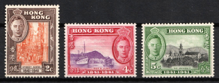 1941 Hong Kong, British Colonies (SG 163 - 165, CV $30)
