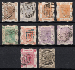 1863-71 Hong Kong, British Colonies (SG 8, 10, 11, 14 - 17, 19, Used)