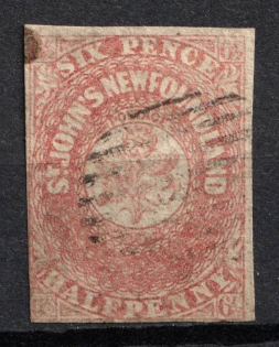 1862-64 6,5d Newfoundland, Canada, British Colonies (SG 21, Used, CV $630)