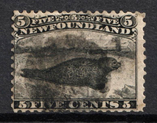 1868-73 5c Newfoundland, Canada, British Colonies (SG 38, Used, CV $170)