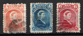 1870-73 Newfoundland, Canada, British Colonies (SG 36, 37, 39, Used, CV $260)