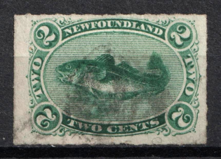 1879 2c Newfoundland, Canada, British Colonies (SG 41, Roulette Perforation, Used, CV $70)