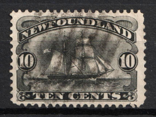 1887 10c Newfoundland, Canada, British Colonies (SG 54, Used, CV $110)