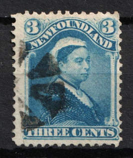 1896-98 3c Newfoundland, Canada, British Colonies (SG 65, Deep Blue, Used, CV $40)