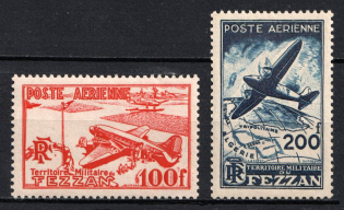 1948 Fezzan, Libya, French Occupation (Mi. 31 - 32, Full Set, CV $20, MNH)