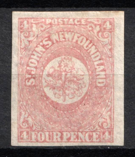 1862-64 4d Newfoundland, Canada, British Colonies (SG 18, CV $70)