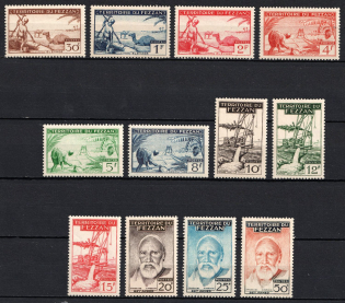1951 Fezzan, Libya, French Occupation (Mi. 44 - 55, Full Set, CV $50, MNH)
