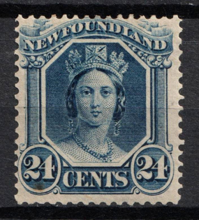 1865-70 24c Newfoundland, Canada, British Colonies (SG 30, CV $80)