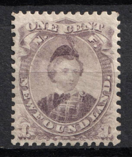 1868 1c Newfoundland, Canada, British Colonies (SG 34, Type I, CV $170)