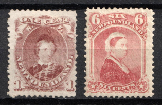 1870-71 Newfoundland, Canada, British Colonies (SG 35, 39, CV $250)
