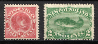 1896-98 Newfoundland, Canada, British Colonies (SG 62, 64, CV $260)