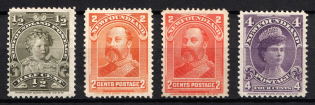 1898-1901 Newfoundland, Canada, British Colonies (SG 83, 86, 87, 89, CV $100)