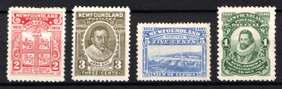 1910 Newfoundland, Canada, British Colonies (SG 96 - 97, 108 - 109, Varieties of Perforation, CV $80)