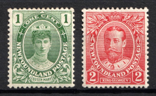 1911-16 Newfoundland, Canada, British Colonies (SG 117 - 118, CV $40)