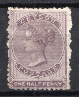 1864 0.5d Ceylon, British Colonies (SG 48, Dull Mauve, CV $110)