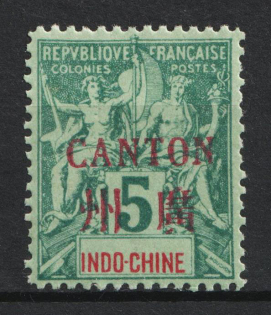 1901 5c Canton, China, French Post Offices (Sc. 2A, CV $1,100, MNH)