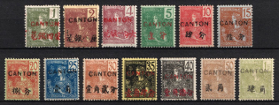 1906 Canton, China, French Post Offices (Sc. 31 - 42, 44, CV $150)