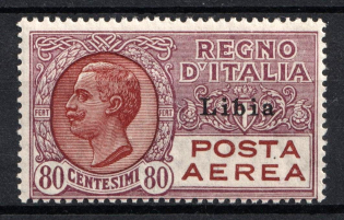 1929 80c Libya, Italian Colonies, Airmail (Scott C2, CV $175, MNH)