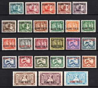 1937-41 Guangzhouwan, Indo-China, French Colonies (Mi. 129 - 135, 137, 139, 140, 142 - 146 B, 148 - 153, 155 - 159, CV $30, MNH)