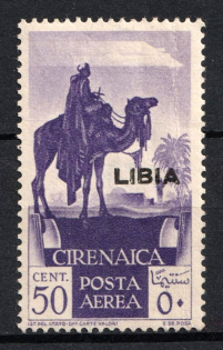 1936 50c Libya, Italian Colonies, Airmail (Scott C25, CV $25)