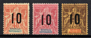 1892-1900 Senegal, French Colonies (Sc. 76 a - 78 a, CV $350)