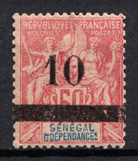 1903 10c on 50c Senegal, French Colonies (Sc. 54, CV $30)