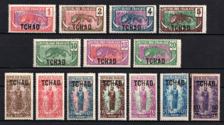1922 Chad, French Colonies (Mi. 1 - 14, CV $60)