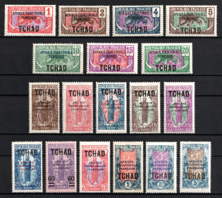 1924 Chad, French Colonies (Mi. 19 - 36, Full Set, CV $30)