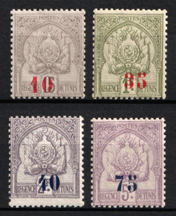 1908 Tunisia, French Colonies (Sc. 58 - 61, Full Set, CV $30)