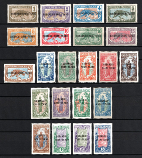 1915-22 Ubangi-Shari-Tchad, French Colonies (Sc. 1 - 22, Full Set, CV $130)