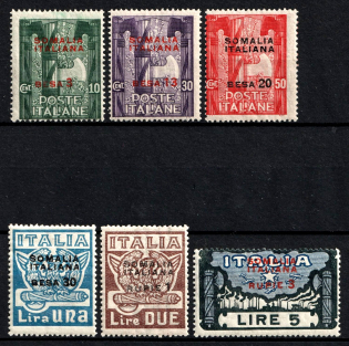 1923 Somalia, Italian Colonies (SG 48 - 53, Full Set, CV $100, MNH)
