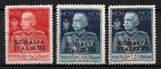 1925-26 Somalia, Italian Colonies (SG 66A - 67Aa, Full Set, CV $20, MNH/MLH)