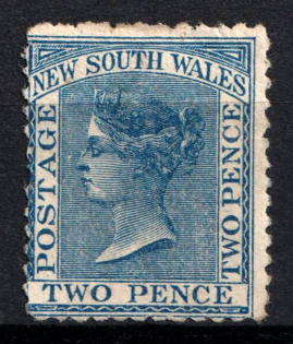 1876 2P New South Wales, British Colonies (SG 210, CV $65)