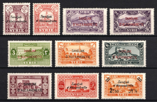 1938 Alexandretta, French Colonies (Sc. 1 - 3, 5 - 11, CV $90)
