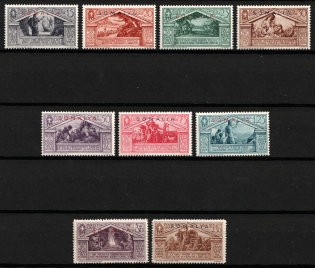 1930 Somalia, Italian Colonies (SG 143 - 151, Full Set, CV $35, MNH/MVLH)