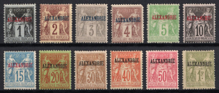 1899-1900 Alexandria, French Post Offices in Egypt (Mi. 1 - 8, 10 - 13, Signed, CV $90)
