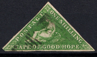 1858 1S Cape of Good Hope (SG 8, Used, CV $390)
