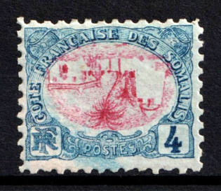 1902 4c Somali, French Colonies (Sc. 36 var, INVERTED Center, Rare)