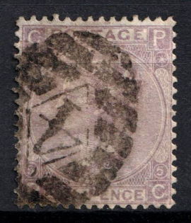 1864 6d Great Britain (SG 97, Used, CV $180)