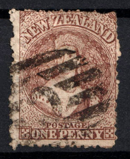 1873 1d New Zealand, British Colonies (SG 132a, Used, CV $55)