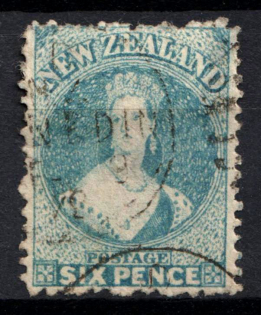 1871 6d New Zealand, British Colonies (SG 136, Used, CV $70)