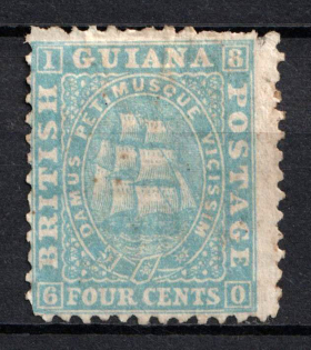 1862-65 4c British Guiana, British Colonies (SG 45, CV $240)