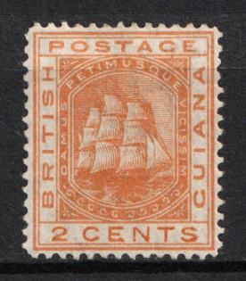 1876-79 2c British Guiana, British Colonies (SG 127, Signed, CV $120)