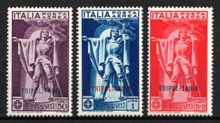 1930 Tripolitania, Italian Colonies, Airmail (Scott C1 - C3, Full Set, CV $40)