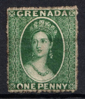 1861-62 1d Grenada, British Colonies (SG 2, CV $100)
