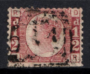 1870 0.5d Great Britain (SG 48, Used, CV $40)