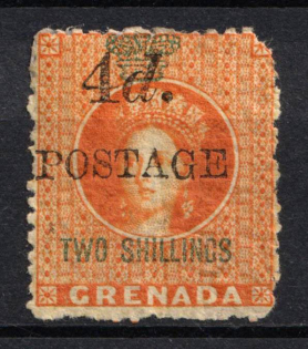 1888 2s Grenada, British Colonies (SG 41, CV $70)