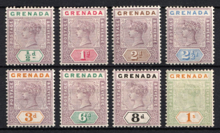 1895-99 Grenada, British Colonies (SG 48 - 55, CV $170)