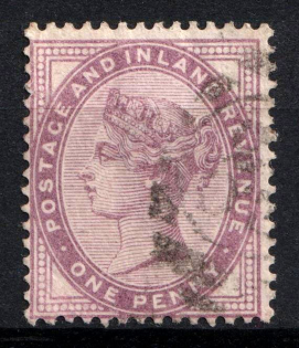 1881 1d Great Britain (SG 170, Used, CV $60)