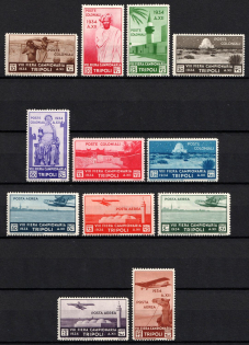 1934 Tripolitania, Italian Colonies (Scott 64A - 64G, C14 - C18, Full Set, CV $1,250, MNH)